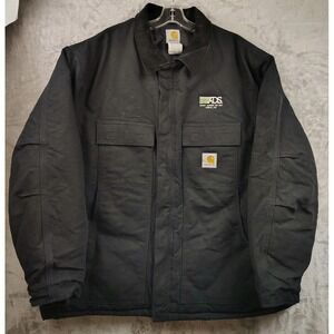 Carhartt Duck Traditional Chore Coat C003 BLK Size 2XL Embroidered Made In USA‎